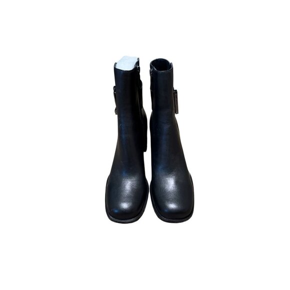 Karl Lagerfeld Pomona Womens Black Leather Ankle Boots Size 7 With Side Zipper & - Picture 6 of 12